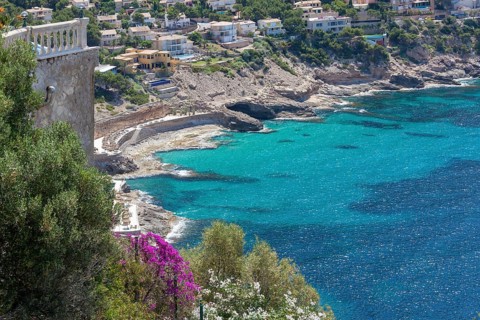 Cala Llamp bay near Port d'Andratx in the southwest of the island