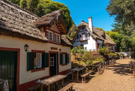 Beautiful houses at the beginning of Levada do Caldeirao Verde