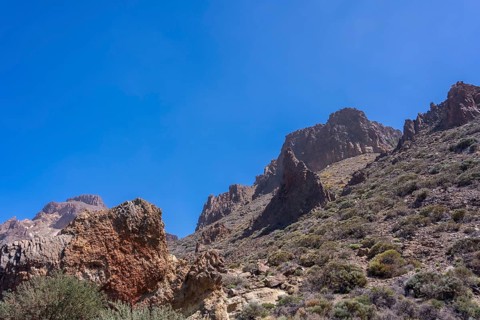 View from the Boca Tauce viewpoint in the Teide Natural Park in Tenerife