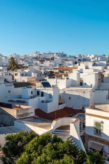Panoramic view of the town of Conil de la Frontera from the Torre de Guzman