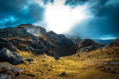The sun rises on Mount Aiako Harria
