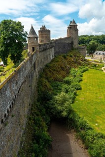 Fougeres castle walls. Brittany region