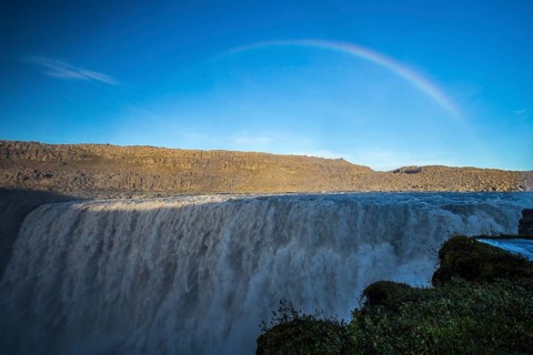 Rainbow at Dettifoss Waterfall