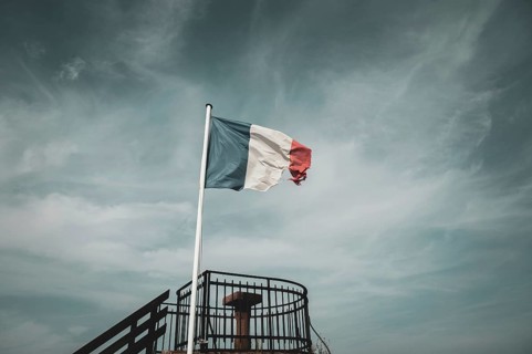 French national flag at Lichtenberg Castle