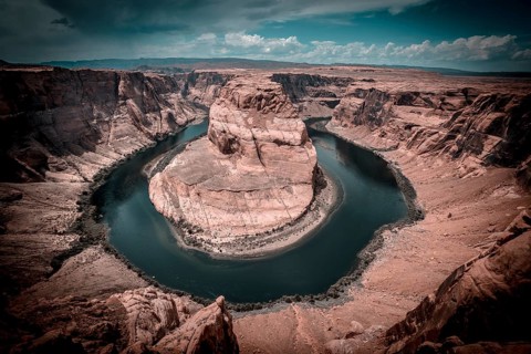 The stunning Horseshoe Bend with cinematic effect