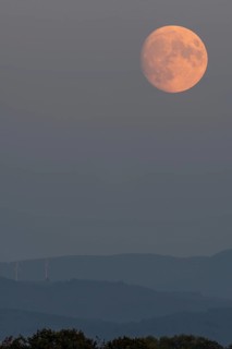 Moonrise over the mountains. Emmendingen