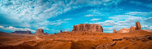 Panoramic view from John Ford's Point lookout in Monument Valley. Utah. USA