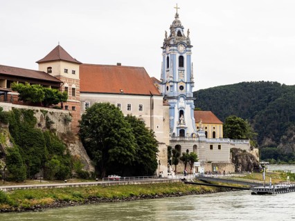 Boat landing stage on the Danube
