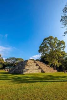 A small pyramid in Copan Ruinas temples. Honduras