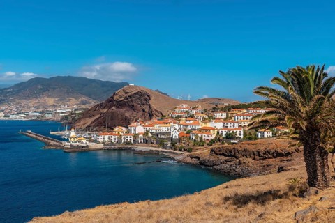 Coastal village of Canical in Madeira. Fishing port