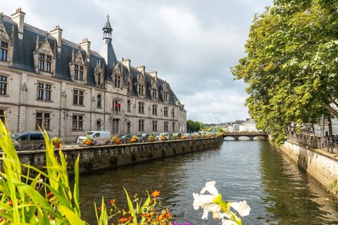 Rio Odet in the medieval town of Quimper in the department of Finisterre. French Brittany