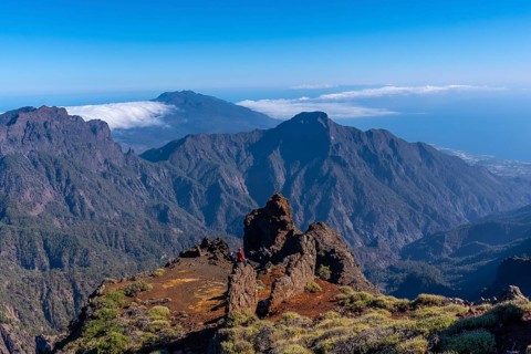 Stunning views atop the Caldera de Taburiente near Roque de los Muchachos one summer afternoon