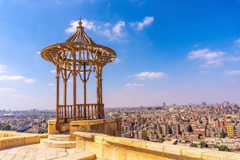 Viewpoint of the Alabaster Mosque to see the city of Cairo