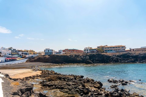 Tourist town of El Cotillo in the north of the island of Fuerteventura