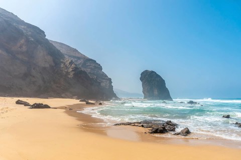 Roque Del Moro from Cofete beach in the Jandia natural park