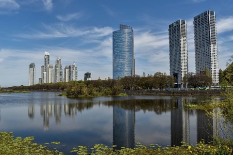 Skyline of Puerto Madero with Alvear Tower