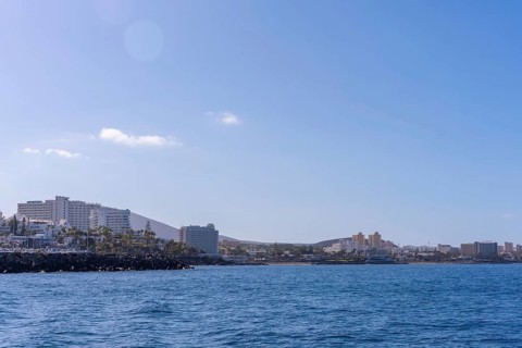 Views from the marina of the Costa de Adeje in the south of Tenerife