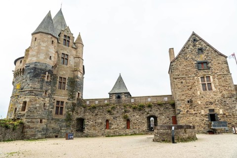 Interior of the medieval castle of Vitre. Ille-et-Vilaine department