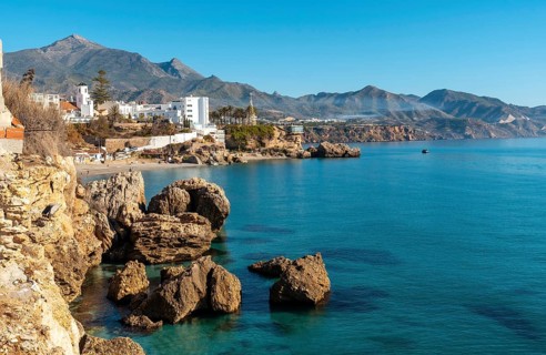 La Caletilla beach and Calahonda beach in the town of Nerja