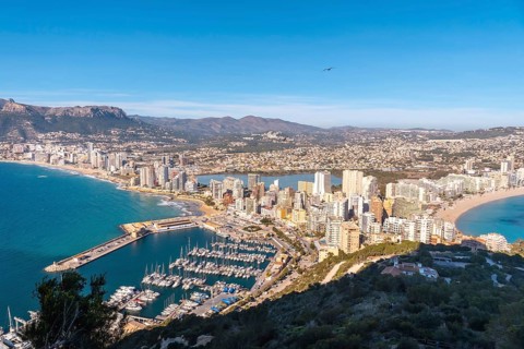 Beautiful view in the Penon de Ifach Natural Park in the city of Calpe
