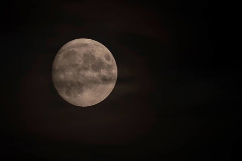 Moonrise over the mountains. Emmendingen
