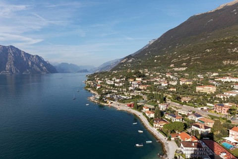 View of the eastern shore of Lake Garda from the Scaliger Castle