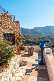 Spyglasses in the viewpoint in the municipality of Mijas in Malaga. Andalusia