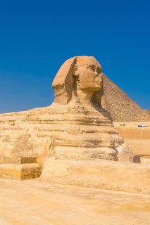The spectacular Sphinx of Giza in the city of Cairo
