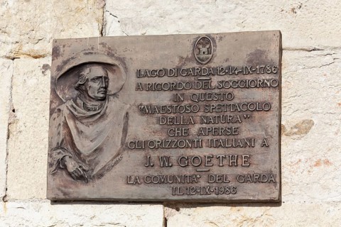 Commemorative plaques to Johann Wolfgang Goethe