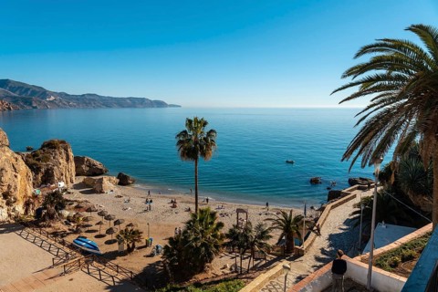 Calahonda beach in the town of Nerja