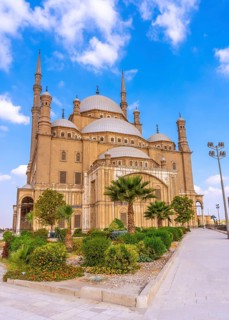 The impressive Alabaster Mosque in the city of Cairo