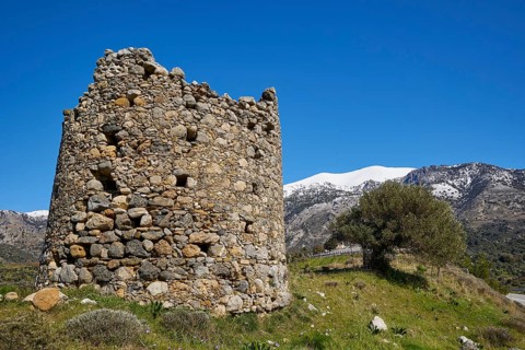 Round old fortified defence tower