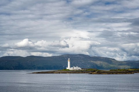 The Lismore Lighthouse on the uninhabited island of Eilean Musdile