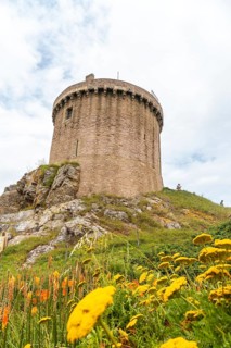 Central tower of the castle Fort-la-Latte by the sea at Cape Frehel and near Saint-Malo