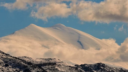 Snow-covered peak of Psiloritis