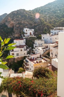 Beautiful white house in the mountain of Mojacar. Costa Blanca in the Mediterranean Sea