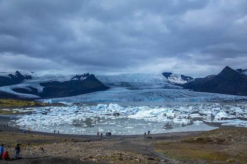 Beautiful icebergs the Jokulsarlon Ice Lake in the golden circle of southern Iceland