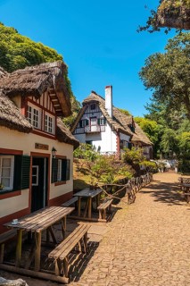 Beautiful houses at the beginning of Levada do Caldeirao Verde