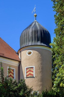 Tower with weather vane