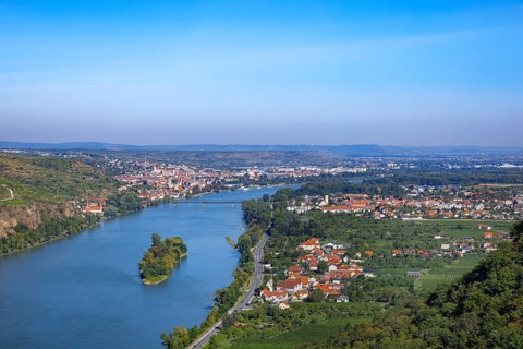 Danube with Hundsheim Island