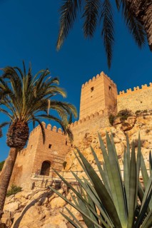 The Alcazaba and the wall of the town of Almeria