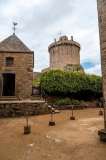 Dwellings inside the castle Fort-la-Latte by the sea at Cape Frehel and near Saint-Malo