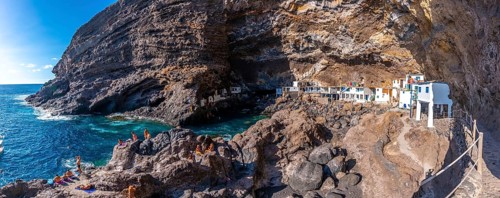 Path to the cave in the town of Poris de Candelaria on the north-west coast of the island of La Palma