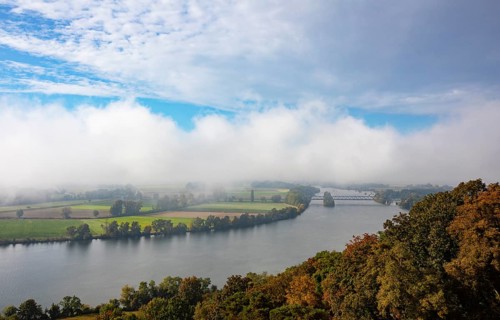 Morning fog on the Danube near Regensburg
