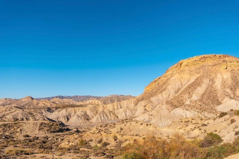 Barranco de Las Salinas in the desert of Tabernas