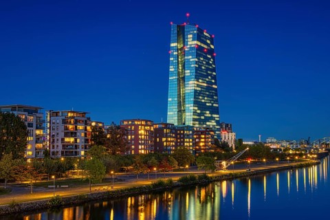 The lights of the European Central Bank