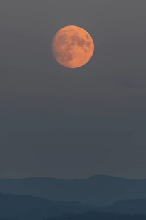 Moonrise over the mountains. Emmendingen