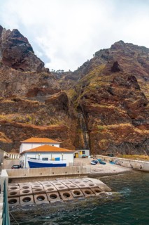 Praia do Cais in the town of Paul do Mar in eastern Madeira. Portugal
