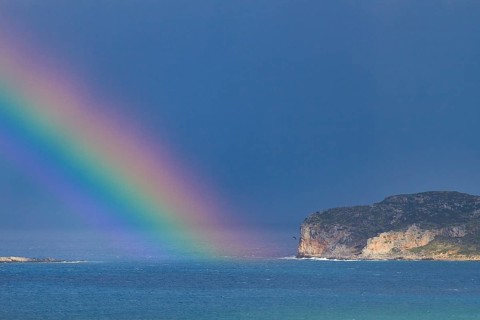 Rainbow over the sea
