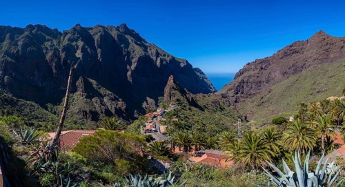 Panoramic in the mountain municipality of Masca in the north of Tenerife